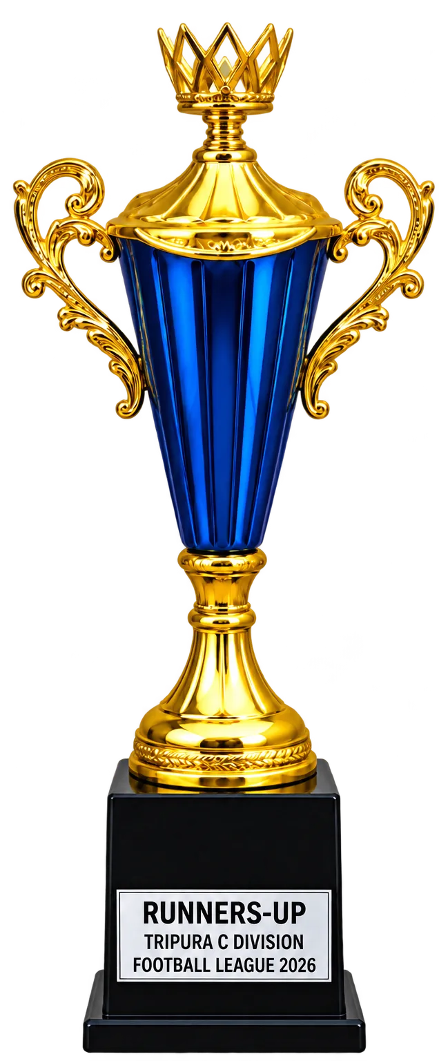 The Runners-Up trophy for the Tripura C Division Football League 2026